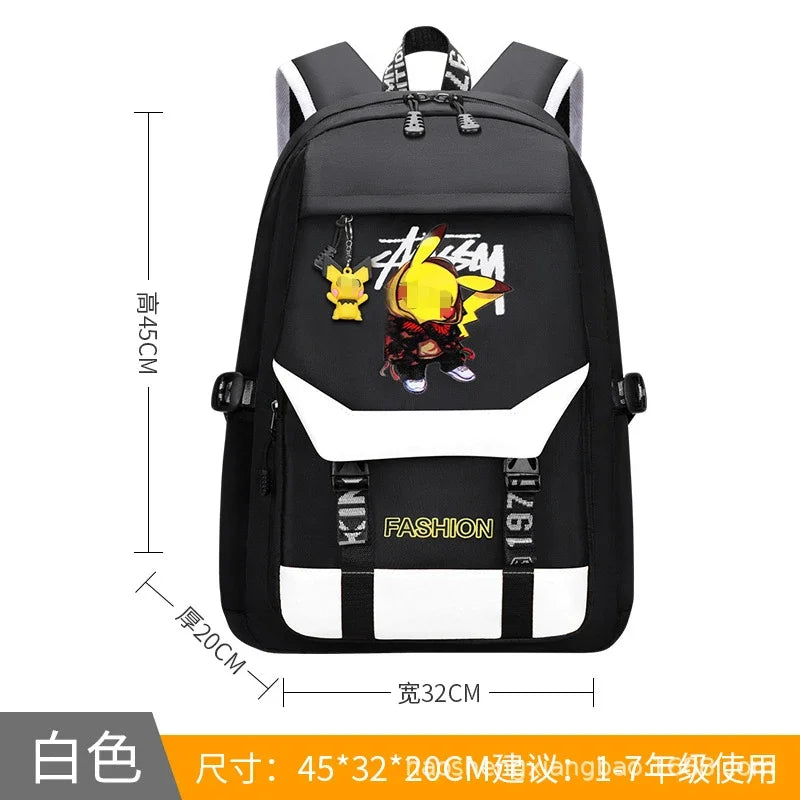 TAKARATOMY Backpack Trolley School Bag Pikachu School Bag Stationery Storage Backpack Multifunctional Travel Bag School Season