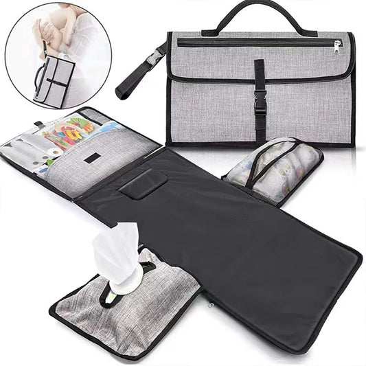 Foldable Baby Diaper Changing Pad Waterproof Newborn Diaper Pad Portable Toddler Changing Table Durable Oxford Baby Diaper Bag