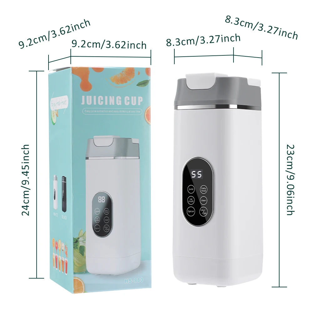 Portable Juicer Mini Electric Blender Multifunction Juice Maker Machine Fruit Mixers Extractors Smoothies Mixer 12 Blades