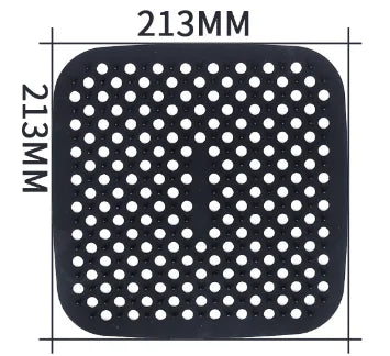 Square Reusable Air Fryer Liners Non-Stick Silicone Mats Resistant Heat Easy to Clean Steamer Liners for Kitchen Baking