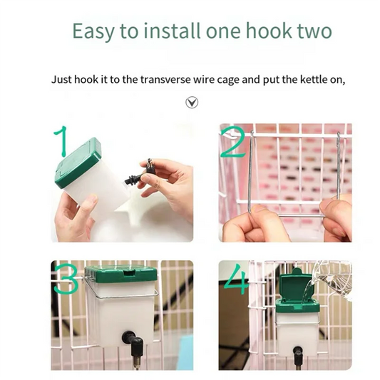 SOFT-2PCS Water Dispenser Drinker Feeder Drinking Fountain Automatic Drinking Equipment Pet Animal Hamster Supplies