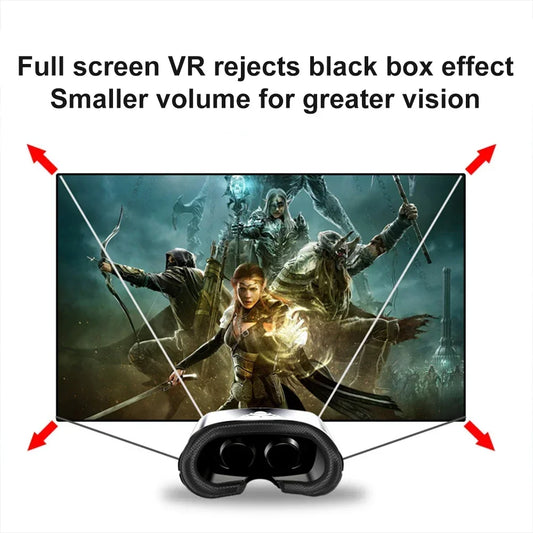 2025 New VR Headset 3D Virtual Reality Glasses 7" Stereo Headset with Remote Controller for IOS Android Smartphones