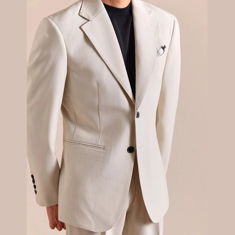 Designer Suit Two Piece Wedding Party Suit Groom Banquet Men Suit Italian Vintage Single Breasted Slim Fit Costume Homme Mariage