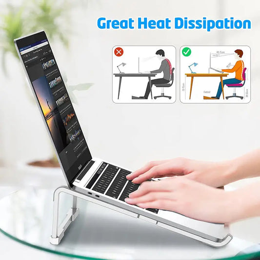 Laptop Stand For Folding Adjustable Aluminum Computer PC Tablet Stand Notebook Tablelaptop Holder Heat Dissipation