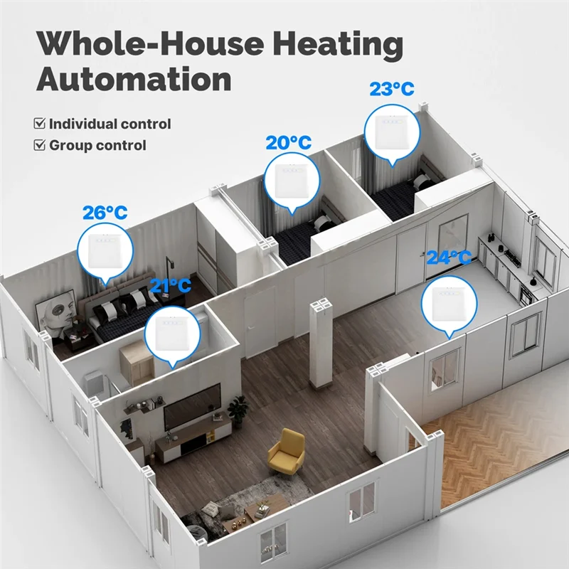 BHBD-Wifi Smart Thermostat For Pilot Wire Heating Radiator For Ecowatt Electricity Monitoring App Remote Control