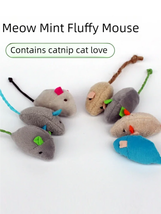 Interactive Plush Rat And Cat Toys With Durable Linen Perfect For Small Breeds Safe For Indoor Play