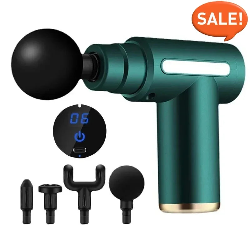 Portable Button Fascia Gun Deep Tissue Massage Mini Lightweight and Adjustable Speed Massage Equipment Suitable for the Body