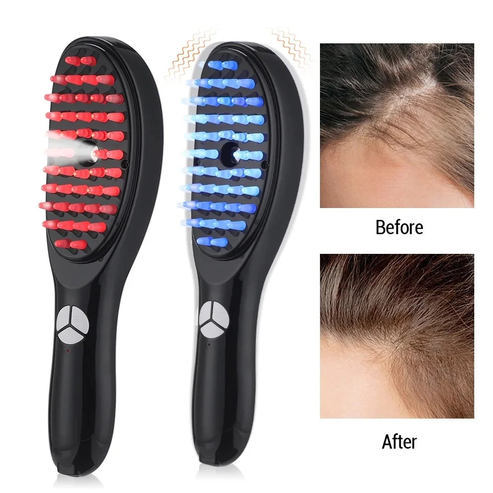Electric Spray Massage Comb,Scalp Massager Head Meridian Massager Anti Hair Red and Blue Light Nourishing Scalp