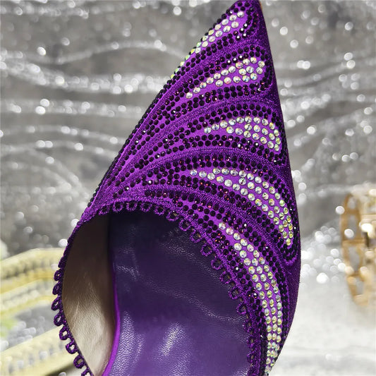 High Quality African Wedding Shoes Summer Sandals for Wedding 2025 Sexy Pumps Rhinestone Fashion Women Wedding Shoes