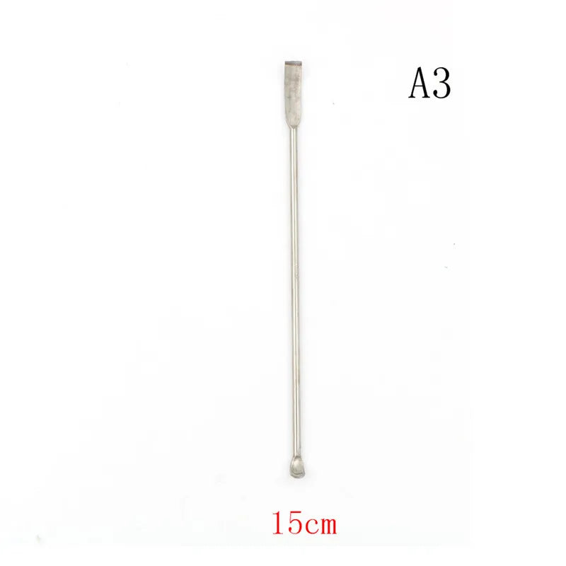 1pc Stainless Steel Lab Micro Spatula Medicine Spoon Scoop Shovel Pharmacy 100mm / 125mm / 150mm / 180mm / 200mm / 220mm