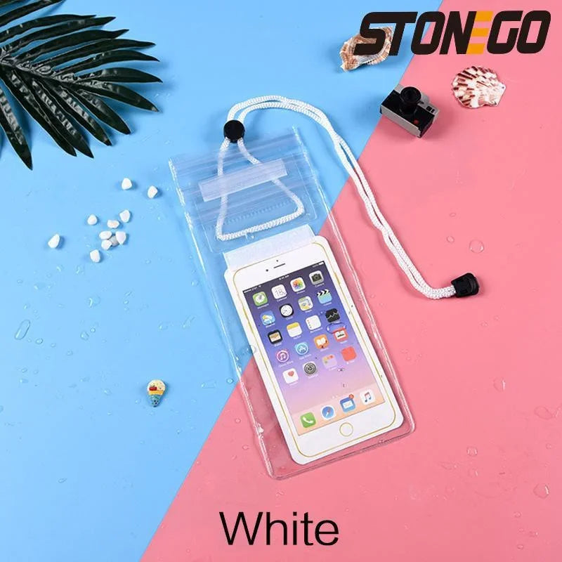 Transparent Mobile Phone Waterproof Bag Universal Mobile Phone Case for Swimming Diving Outdoor Mobile Phone Waterproof Pouch