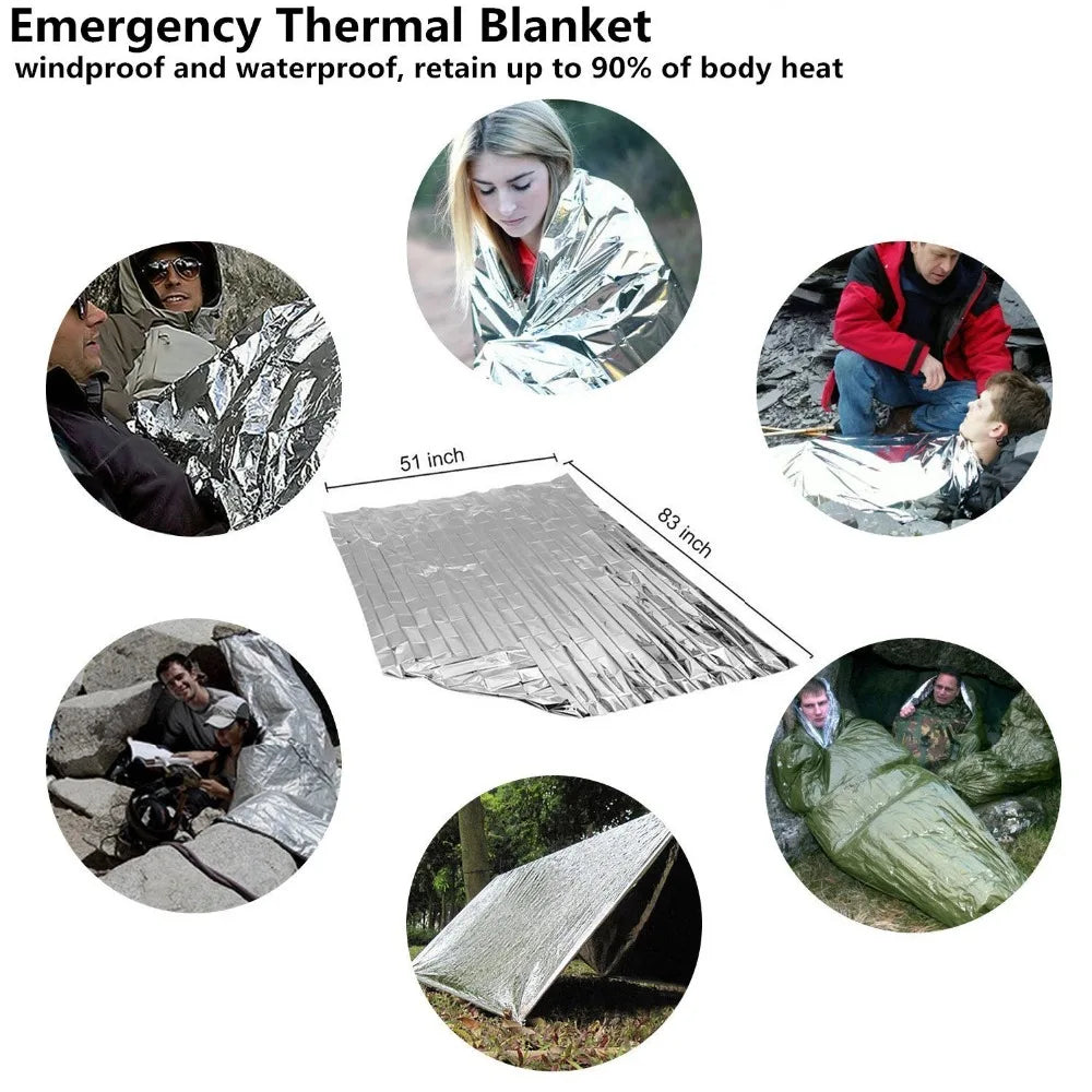 Outdoor Survival Kit: Multifunctional Camping & Hiking Essentials - First Aid Kit Emergency Tactical Gear Set 