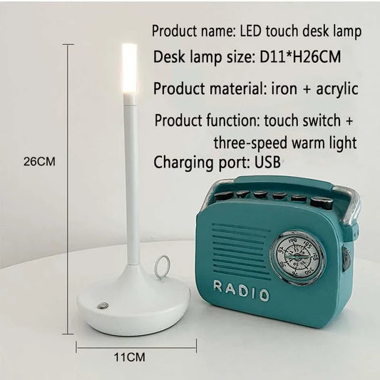 Luxury Style Decorative Lamp Atmosphere Desk Light for Bedroom Bedside USB Portable Wireless Charging Warm Light Night Light