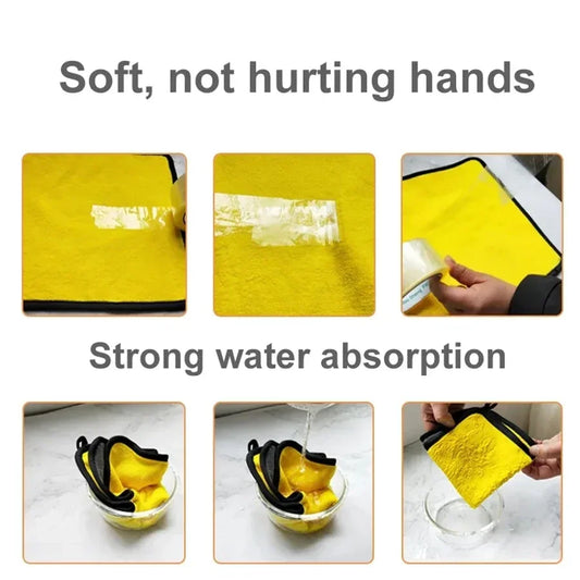 1/2/6 Pack Car Cleaning Cloth Professional Cleaning Car Wiping Microfiber Towel Car Wash Towel Accessories