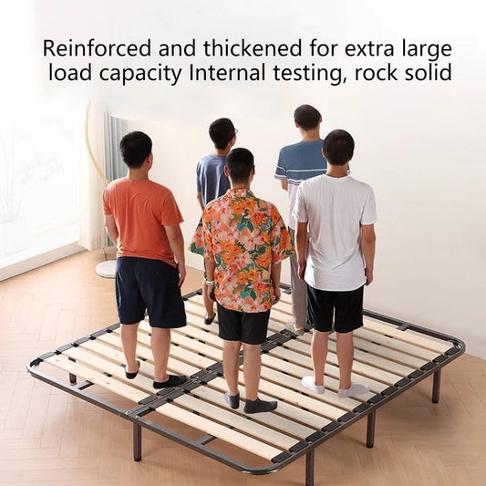 Folding Frame Bed Support Frame High Load-bearing Tatami Bed Frame 1.2m 1.5m 1.8m Optional Without Bed Head Solid Wood Bed Frame