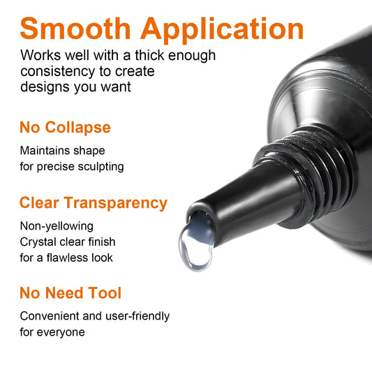 10ml 3D Nail Art Gel - DIY Designs,Waterproof Sculpting gel,Waterproof Nail Art Design Gel for Intricate Carvings & Shapes