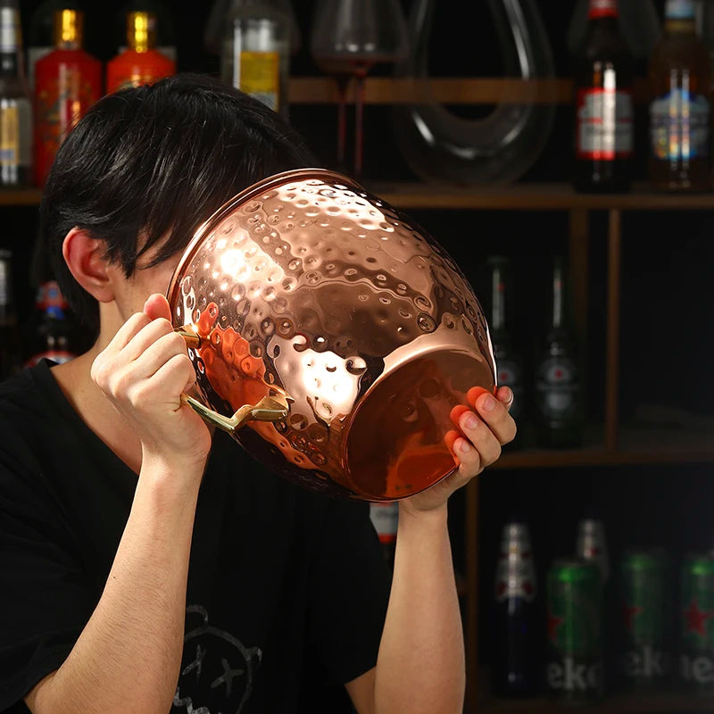 Giant Hammered Moscow Mule Mug, Mega Mug, Ice Bucket Mug, 5L