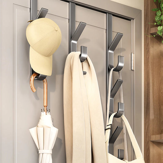 Easy Installation Door Hook-Strong Metal Coat Rack, Suitable for Clothes, Hats and Bags-Space Saving Design, Suitable for Bedroo