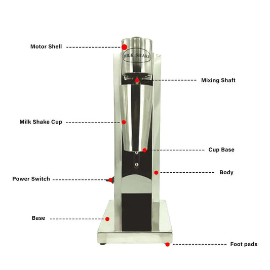 Electric Milkshake Maker: Easy-to-operate Double-head Drink Mixer and Blender for Milkshakes and Malts