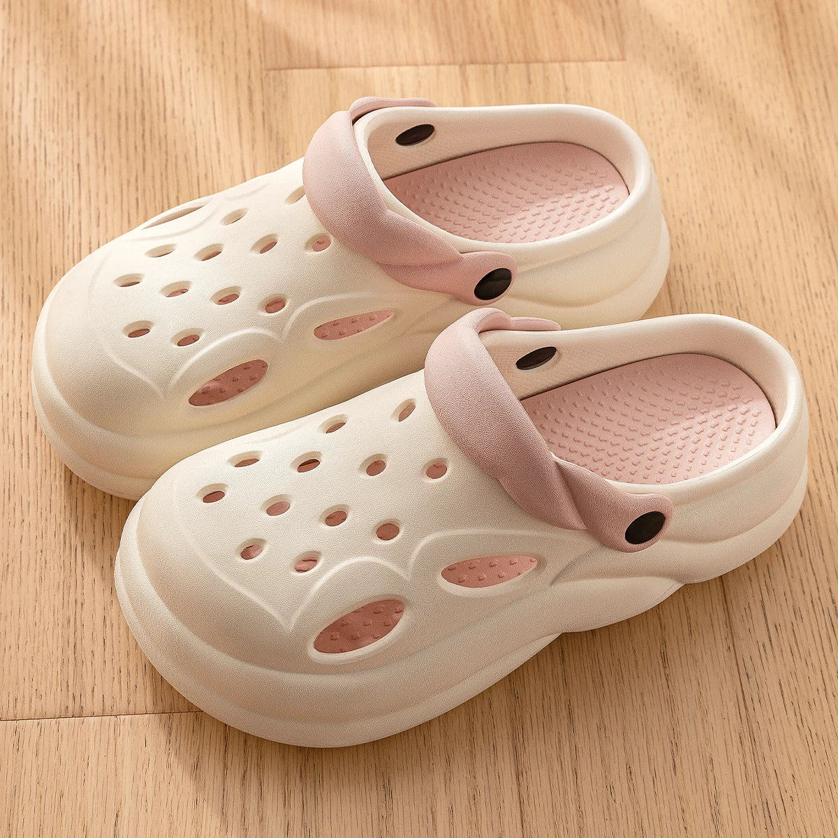 Women Thick Bottom Hole Shoes Summer Beach Platform Sandals Fashion Comfortable Indoor Outdoor Slippers