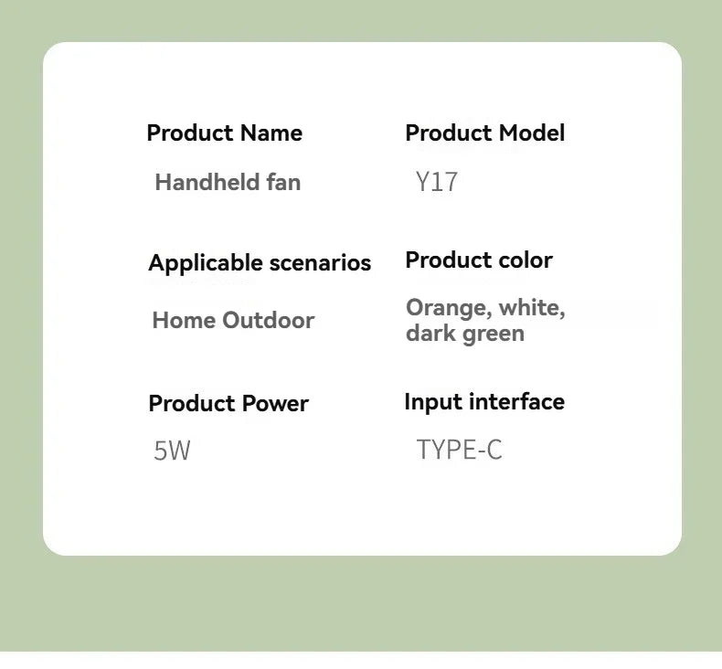 New Foldable Handheld Desktop USB Rechargeable Mini Fan Cartoon Design with Hook for Mountaineering Outdoor Home Office use