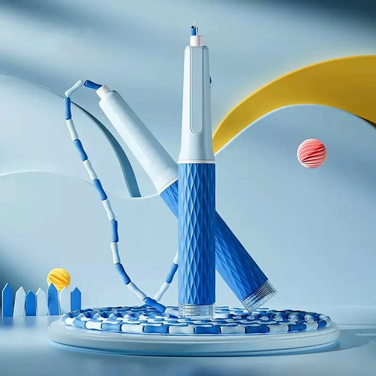 Bamboo Segmented Jump Rope With Soft Bead Handles Tangle-Free Design For School Sports Kids Home Fitness Training Equipment