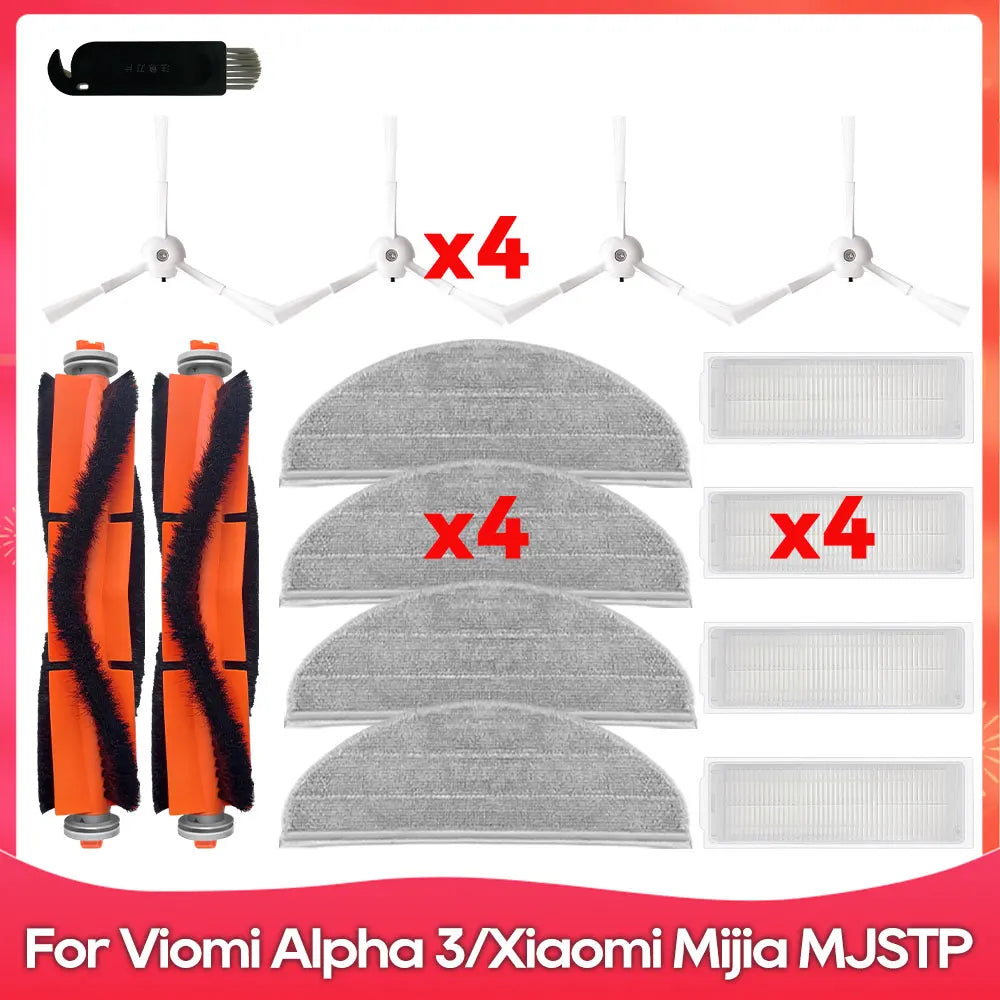 Compatible For ( Redroad G10 / Viomi Alpha 3 VXVC25 / MJSTP ) Roller Side Brush Filter Mop Robot Vacuums Accessory Part Spare