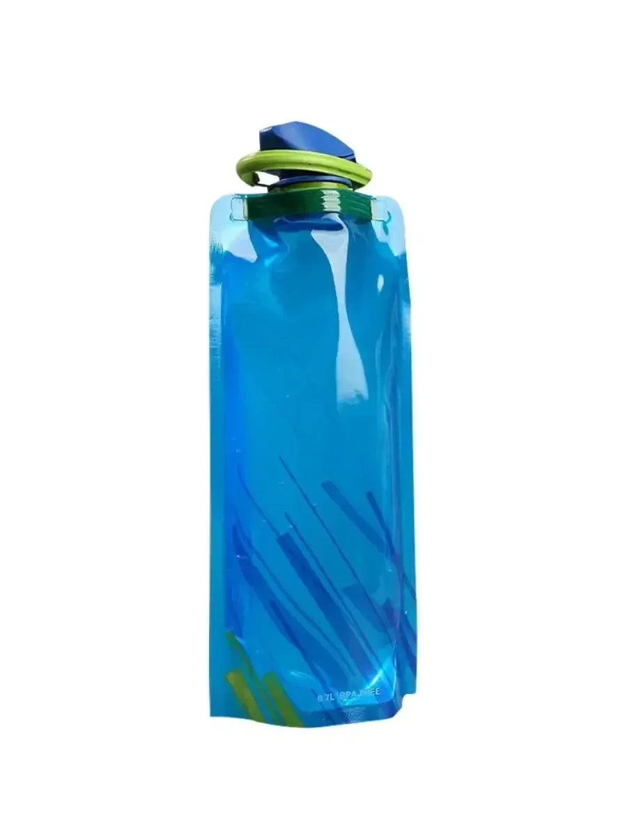 700ml Portable Water Bag Foldable Sports Water Bottle for Hiking Camping Outdoor Activities Reusable Soft Hydration Bladder