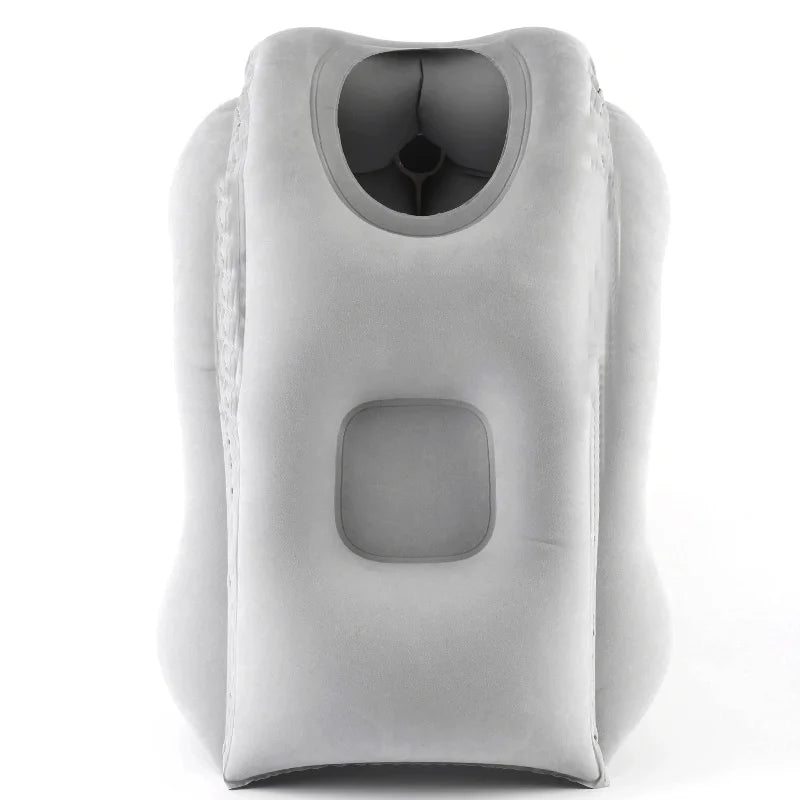 1pc PVC Inflatable Travel Pillow,Portable Headrest,Chin Support,Cushionfor Airplane,Car,Train,Office,Neck Head Nap Pillows,