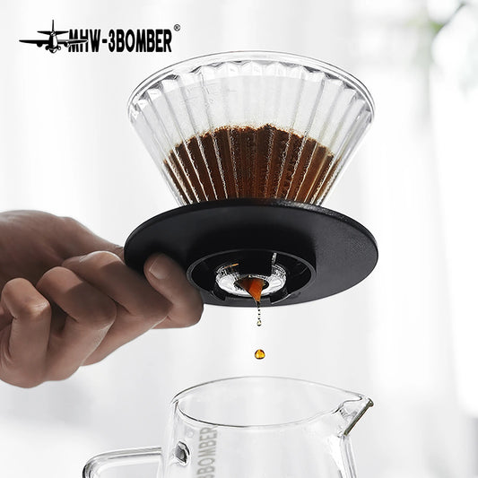 MHW-3BOMBE Pour Over Coffee Dripper Glass Coffee Dripper Coffee Filter Cup Reusable Coffee Drip Filter Cone Coffee Maker