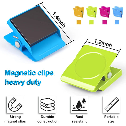 Fridge Magnetic Clips Heavy Duty Refrigerator Magnets Clips Whiteboard Multi Color Metal Magnetic Clamp