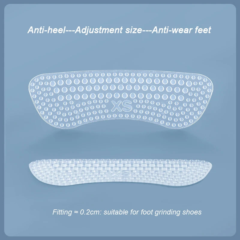 Upgrade Silicone Heel Stickers Heels Grips for Women Men Anti Slip Heel Cushions Non-Slip Inserts Pads Foot Heel Care Protector
