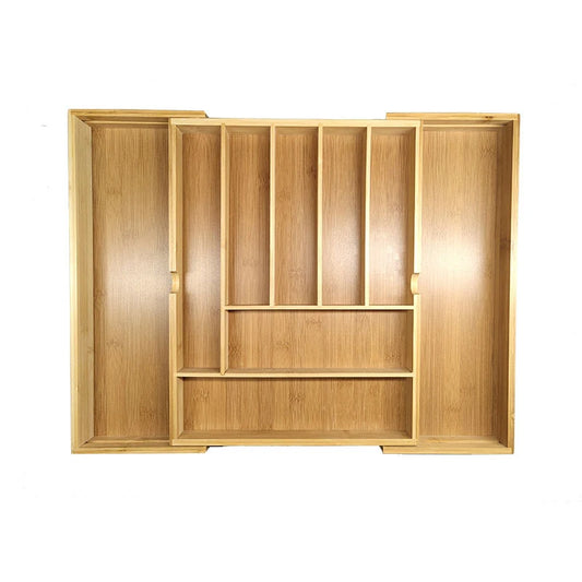 Bamboo Expandable Drawer Tray for Utensils Holder Adjustable Cutlery Organizer Wood Drawer Dividers Organizer For Silverware
