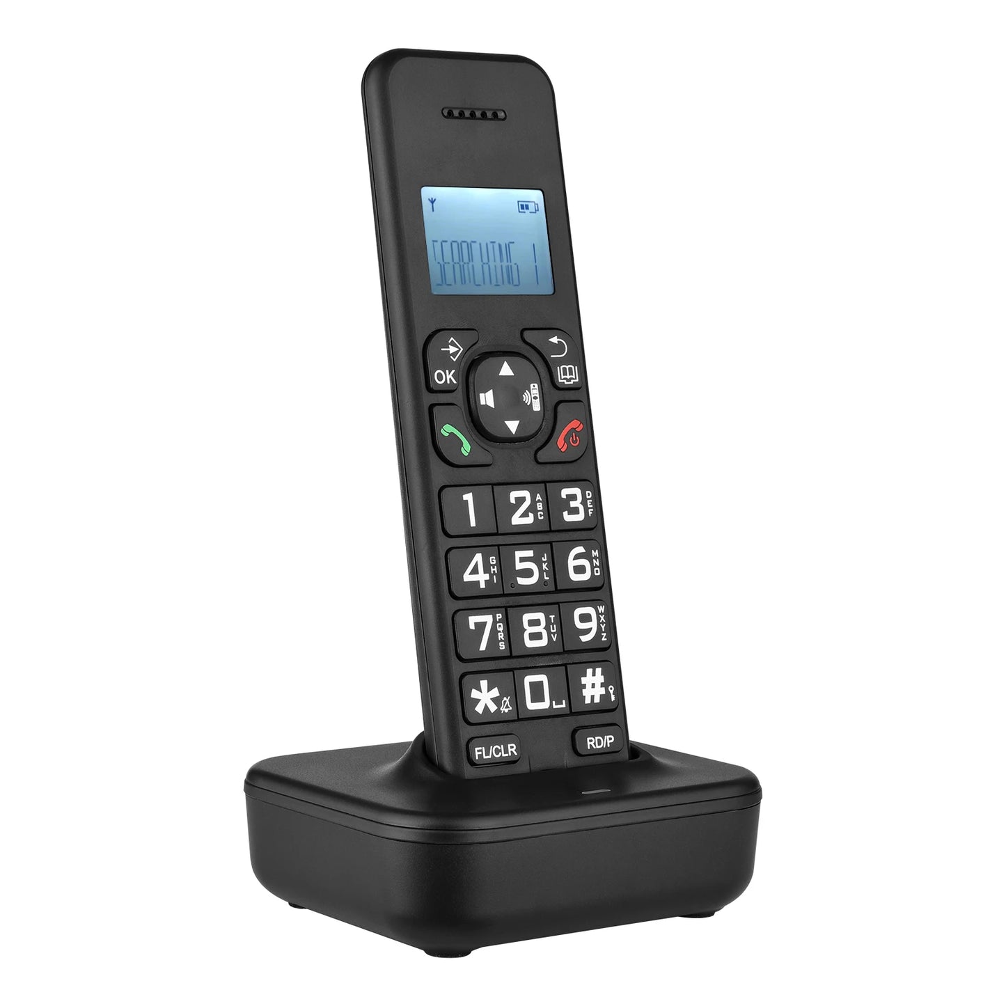 Cordless Phone Caller ID/Call Waiting 1.6 inch Backlight LCD 3 Lines Screen Display Rechargeable Batteries 16 Languages US PLUG