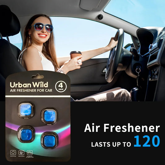 4 Pack Car Air Freshener Car Air Vent Freshener, Car Aroma Relax Long-lasting Fragrance Powerful Odor Eliminator