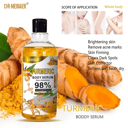 Super 500ml Turmeric Serum for Face & Body Skin Brightening Serum for Dark Spots - Turmeric Facial Repair Serum Cleanses Skin