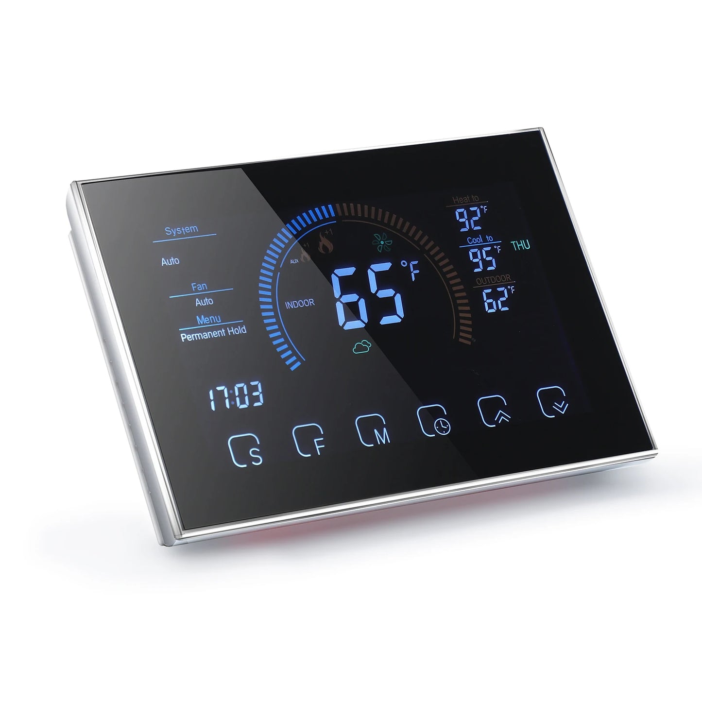 WiFi Smart Thermostat Temperature Controller Programmable Touch Control Mobile APP Voice Control Compatible with Alexa Home