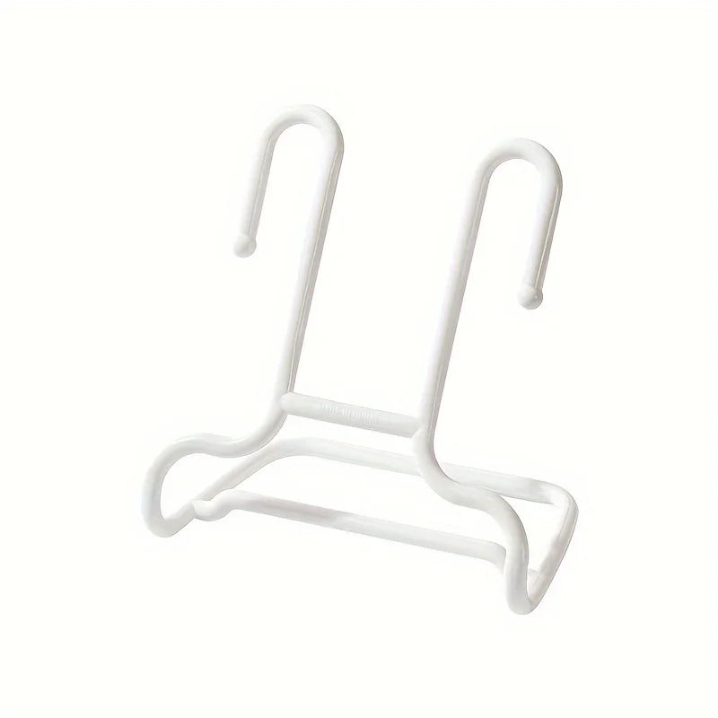 2-Pack Plastic Shoe Drying Racks, Dual-Hook Design for Balcony & Multipurpose Hanging Shoe Organizer Storage