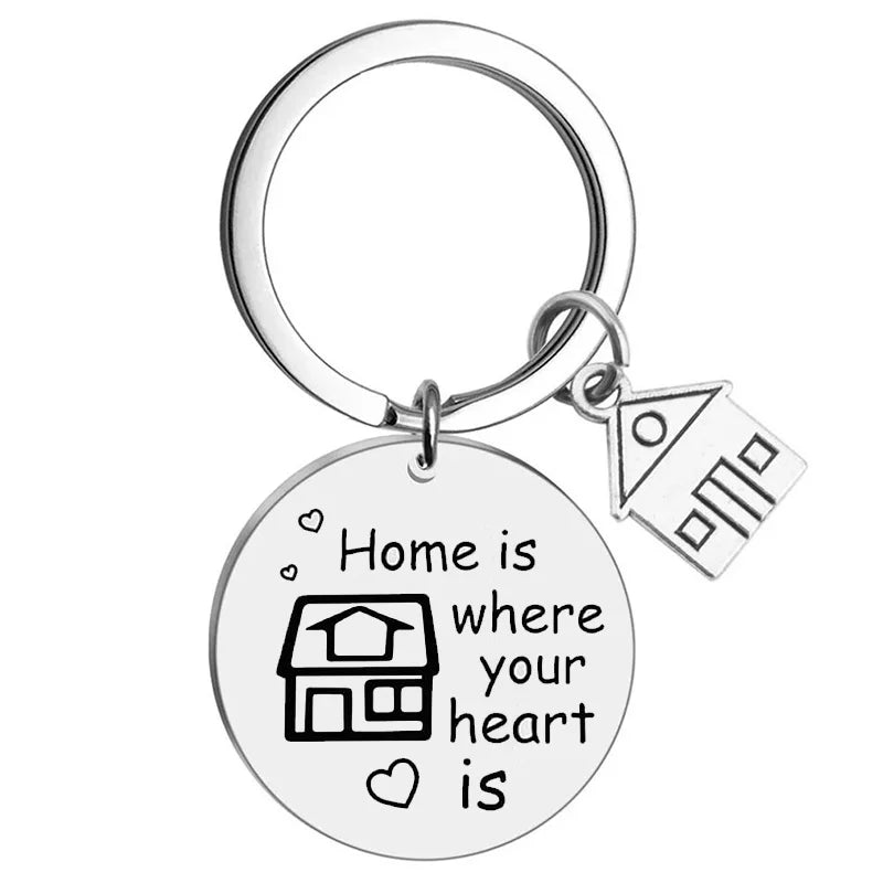 2025 Stainless Steel New Home Keychain Couples First Home Sweet Home Gift Couple New House Keychain Housewarming Gift