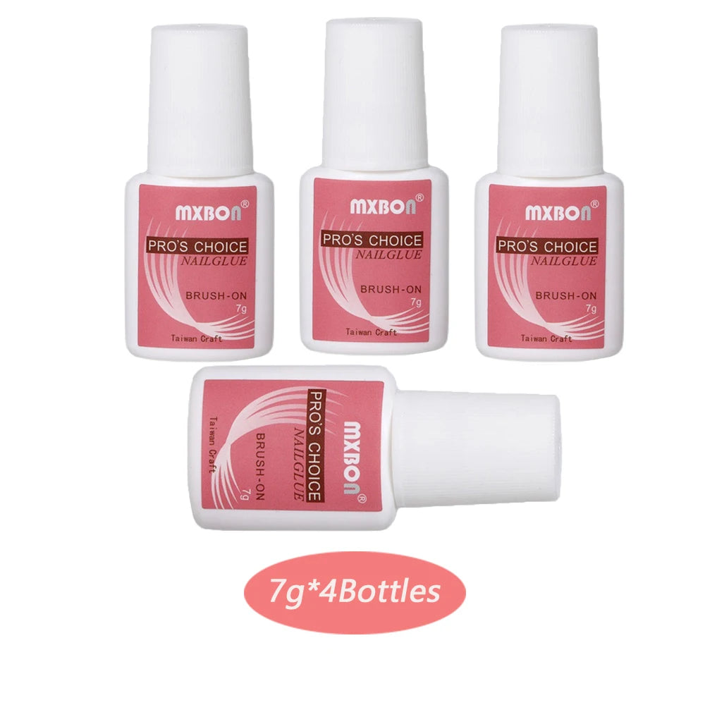 7g Fast-dry Nail Glue Super Strong Adhesive False Nail Glue With Brush Acrylic Nail Tips Rhinestones Sticky Nail Art Bond Glue