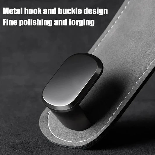 1Pcs Universal Car Suede Alloy Seat Hook Stowing Rear Seat Headrest Hook Storage Hanger Hanging Hooks Car Interior Accessories