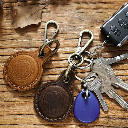 Protector Leather Protective Case Tracker Device Retro Leather Keychain Locator Cover Accessories Anti-drop for Apple AirTag
