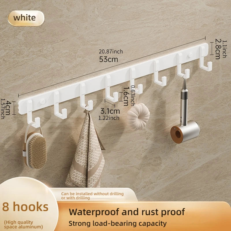 Hooks Over The Door 6 Hooks Clothes Coat Hat Towal Hanger Bathroom Organizer Rack By Hanger Holder Home Kitchen Accessories
