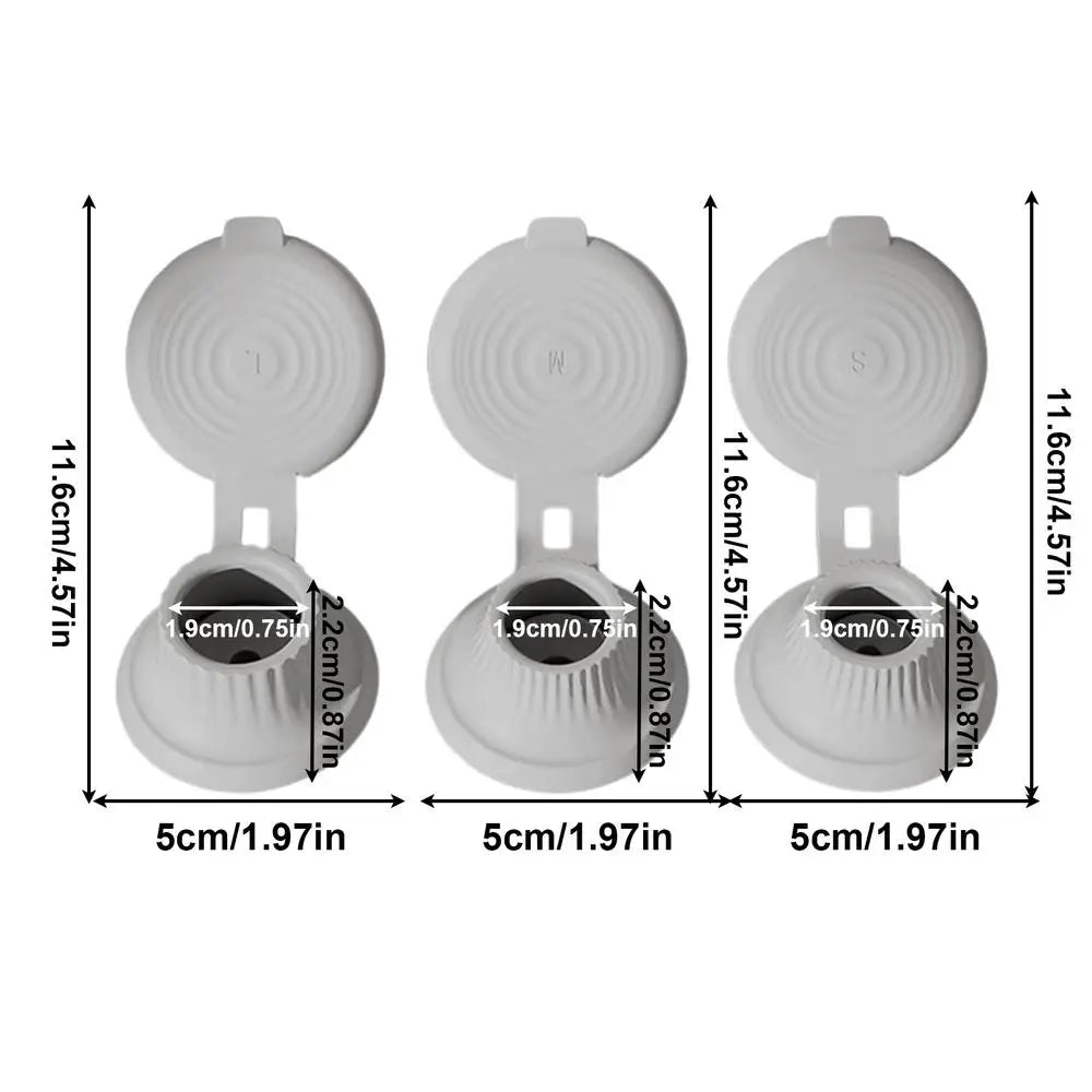 3pcs Inverted Bottle Cap Bottle Emptying Caps Kit Inverted Caps Flipping Bottle Caps Set For Bathroom Lotions and Shampoos