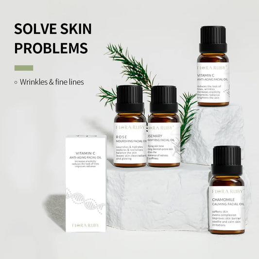 15Ml Essential Oils for Face 100% Natural Essential Oils Set Vitamin C Facial Care Essence Oil Soothing Moisturizing Rose oil