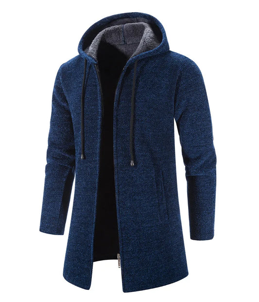 Men's Sweaters Coat Autumn Winter New Hot Warm Zipper Medium Long Cardigan Sweaters Man Casual Knitwear Sweatercoat mens clothes