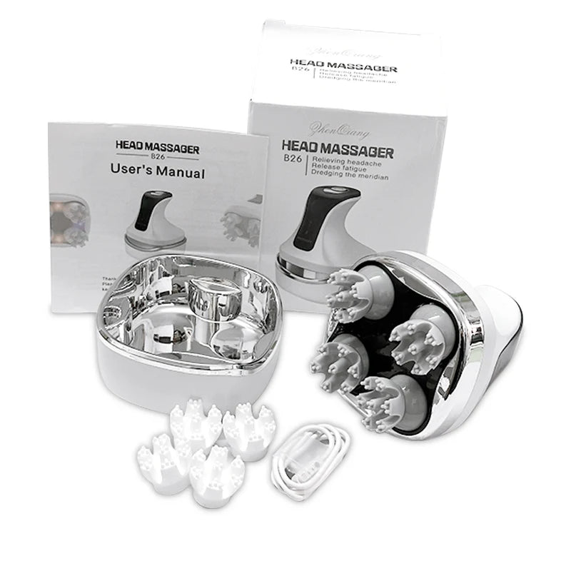 Electric Scalp Massager 4D Head Massage Multi Claw Antistress Relax Relieving Headache Scratcher Hair Growth for Adults Pets