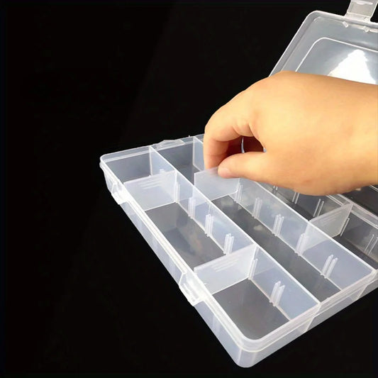 Large 1pc Clear Lightweight PP Storage Boxes with Lids - School Supplies Organizer - Pens, Pencils