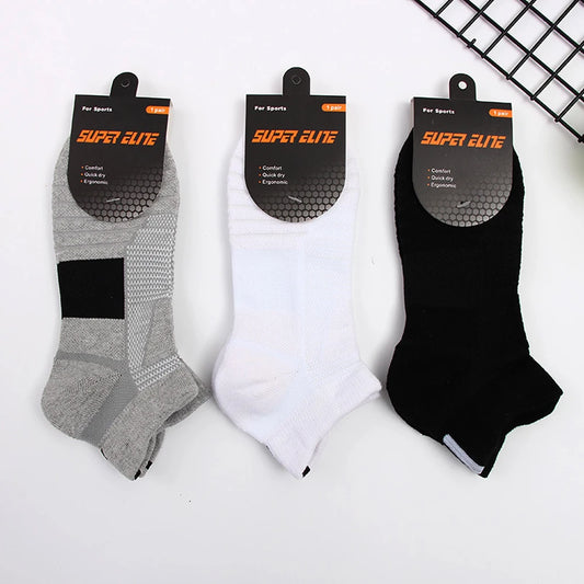 Anti-slip sports socks for men, solid color compression socks for cycling, running, football, basketball, soccer, 1pair