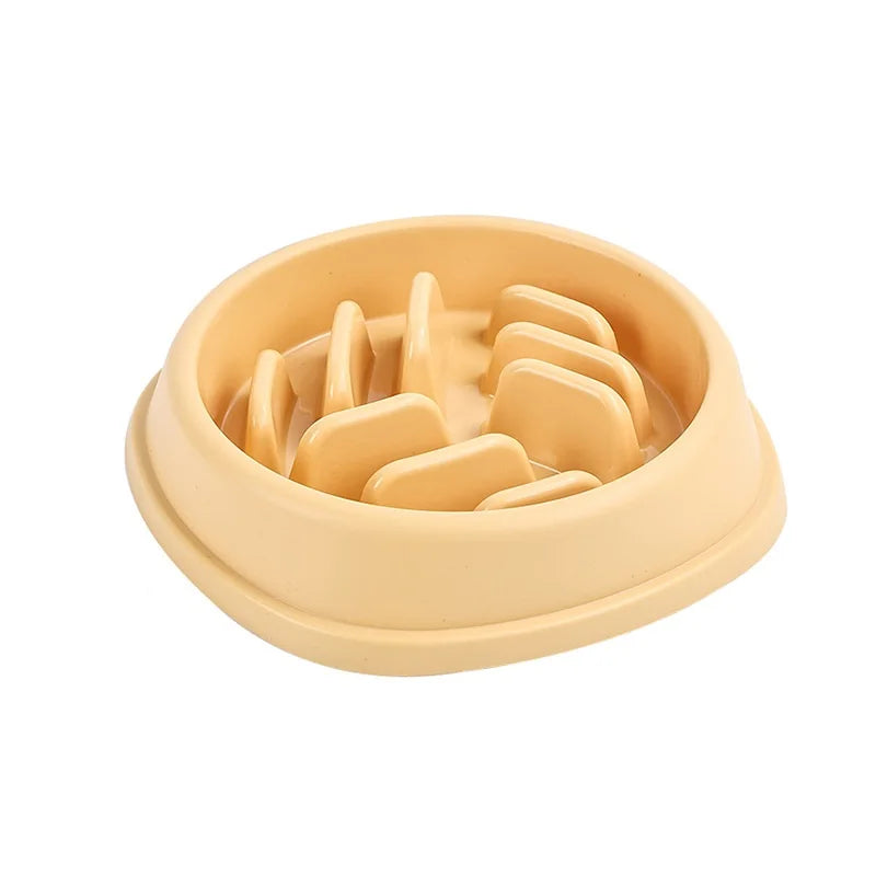 Pet Supplies Dogs and Cats Slow Food Bowl Puzzle Non-Choking Non-Slip Slow Feeder Thickened Plastic Plate Bowl Pet Feeding Bowl